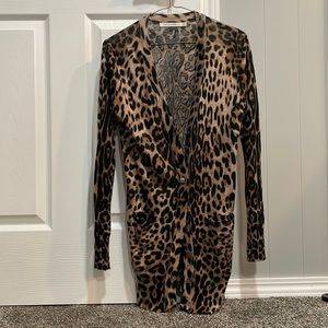 Women’s Cheetah Print Cardigan.